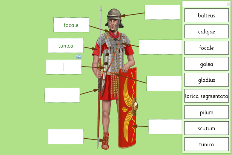 Roman Soldier Labeling Activity from LearningGrids