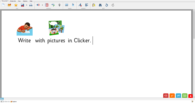 Write with pictures in Clicker