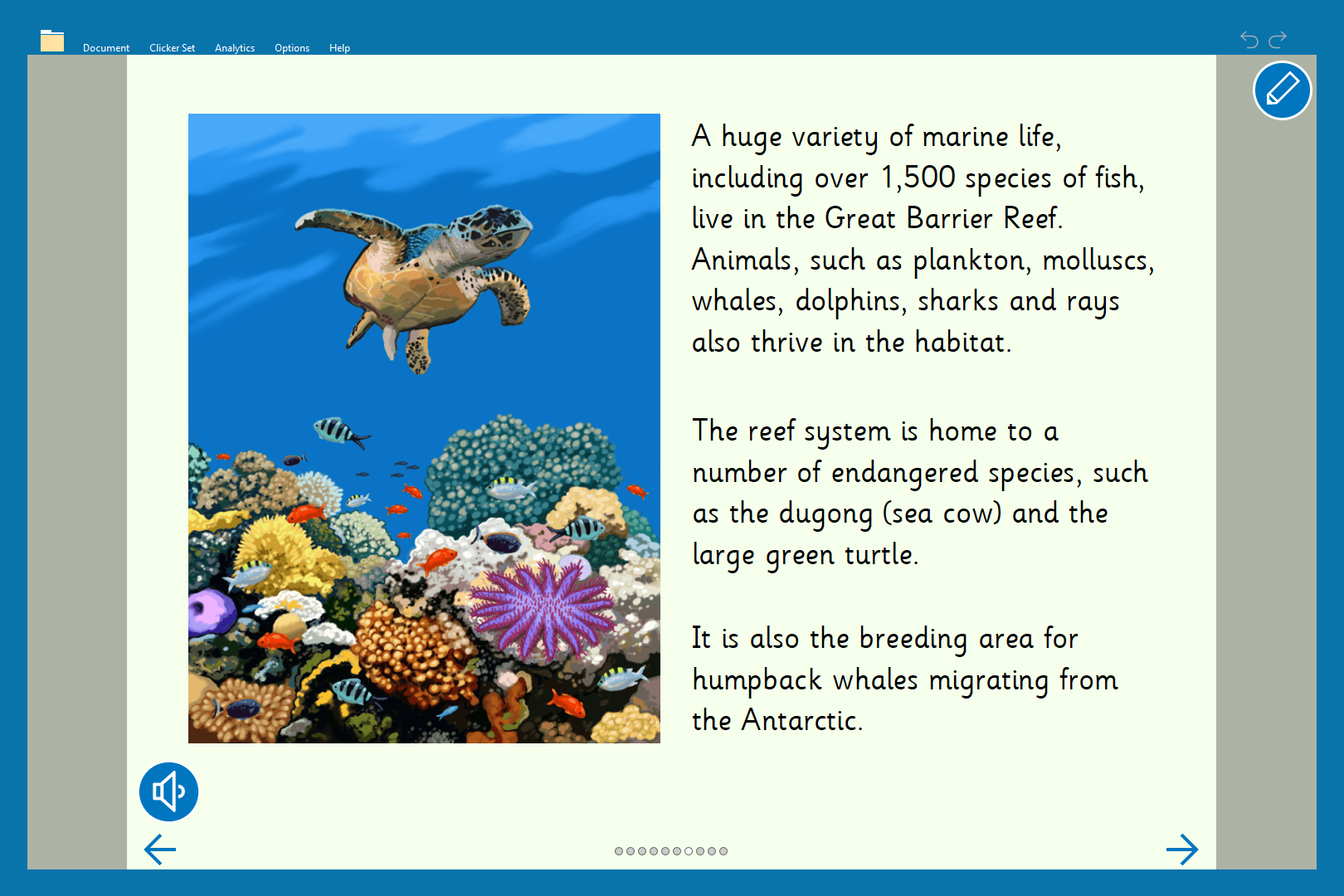 Discover the Great Barrier Reef through Clicker-1