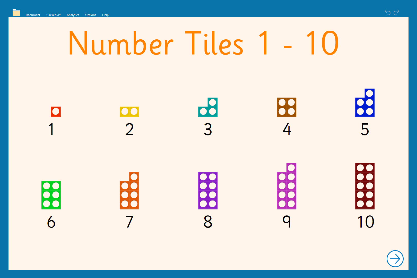 Calculating with number tiles and Clicker-1