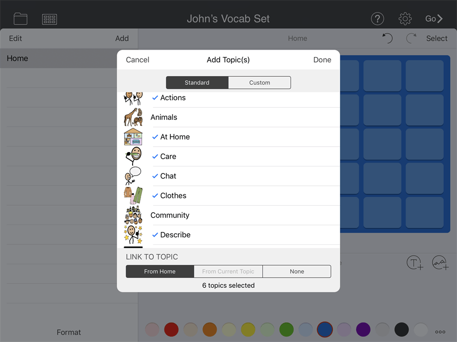 Clicker Communicator for iPad Create Your Own Content Crick Software