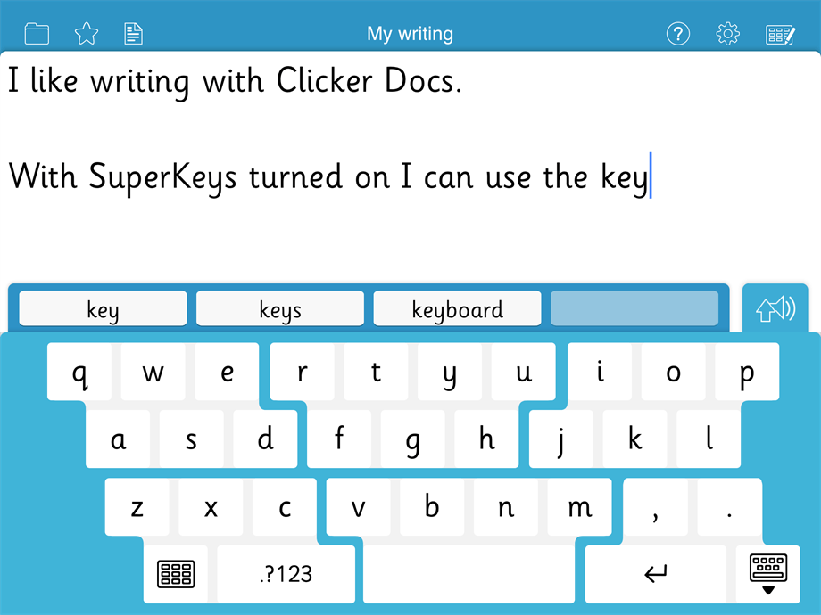 Clicker Docs for iPad Crick Software